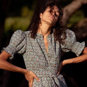 Daughters of India - Prairie Dress Sage - Size Small